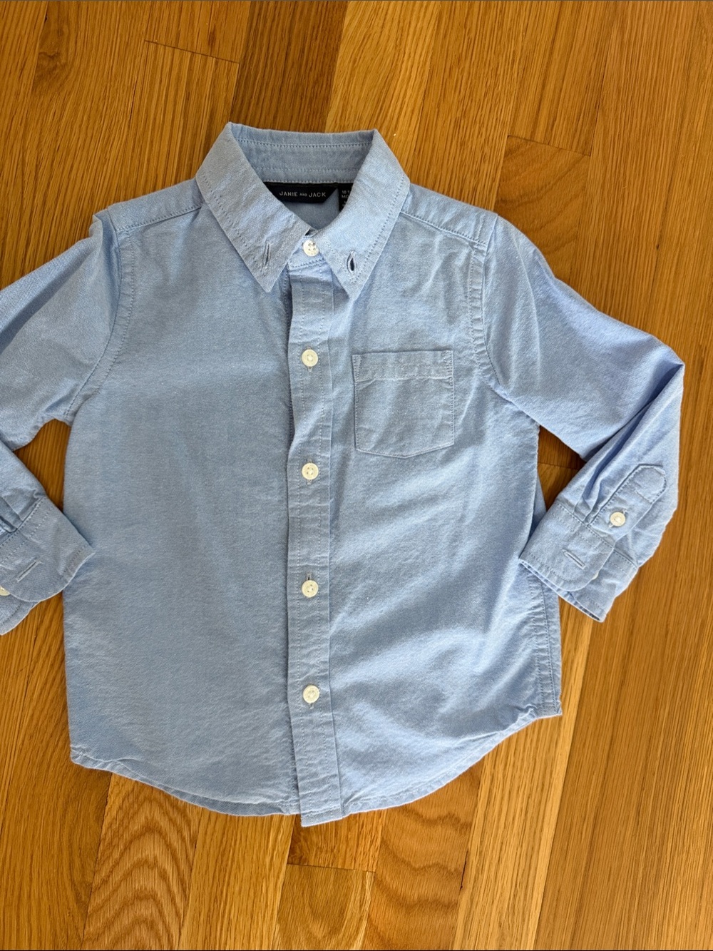 Janie and Jack Light Blue Oxford Button-Down Shirt